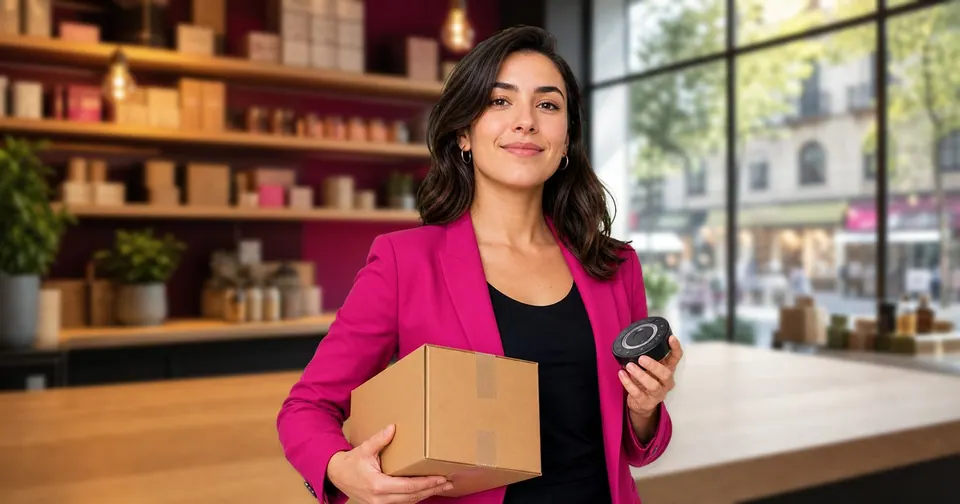 Emprendedora chilena prepara recursos para hacer crecer su negocio digital.