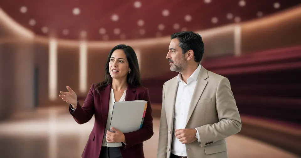 Estratega chilena de capacitación conversa con un decisor B2B sobre un programa corporativo.