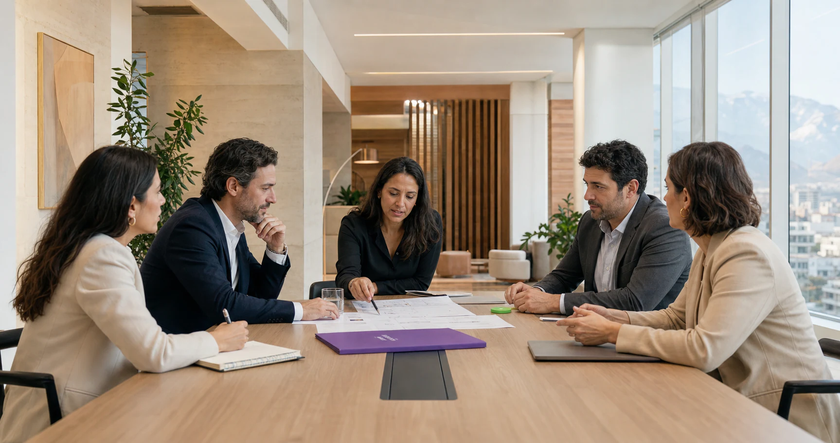 Equipos chilenos de consultoría y cliente coordinando información, decisiones y responsables
