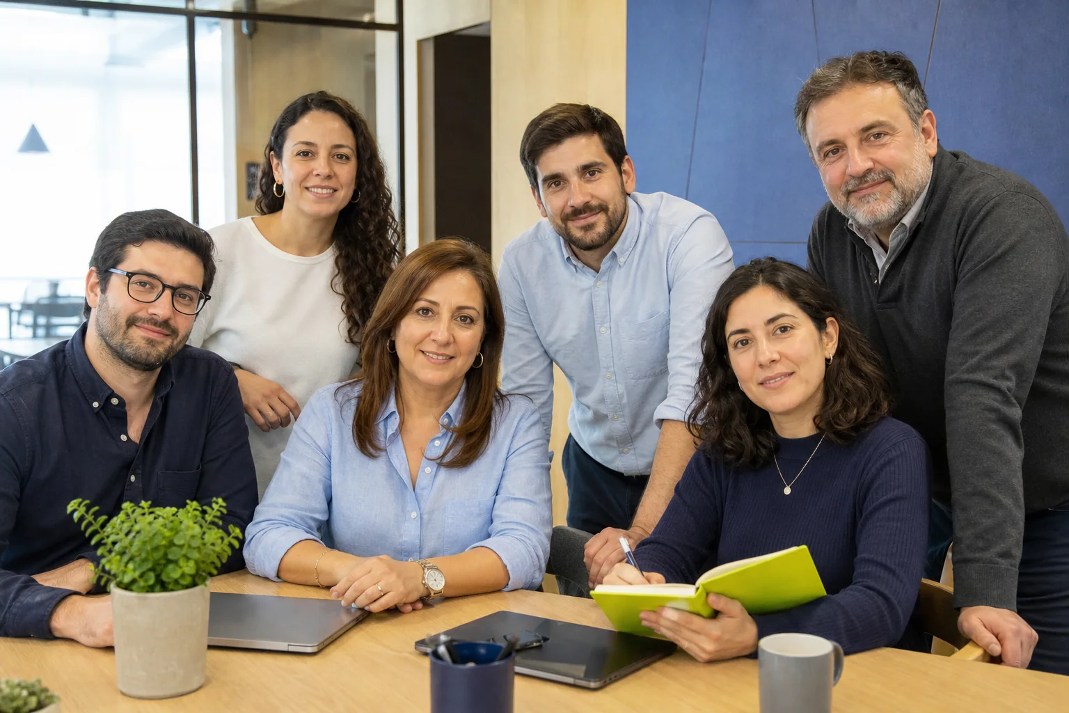Equipo profesional de Norte Contable en su oficina.