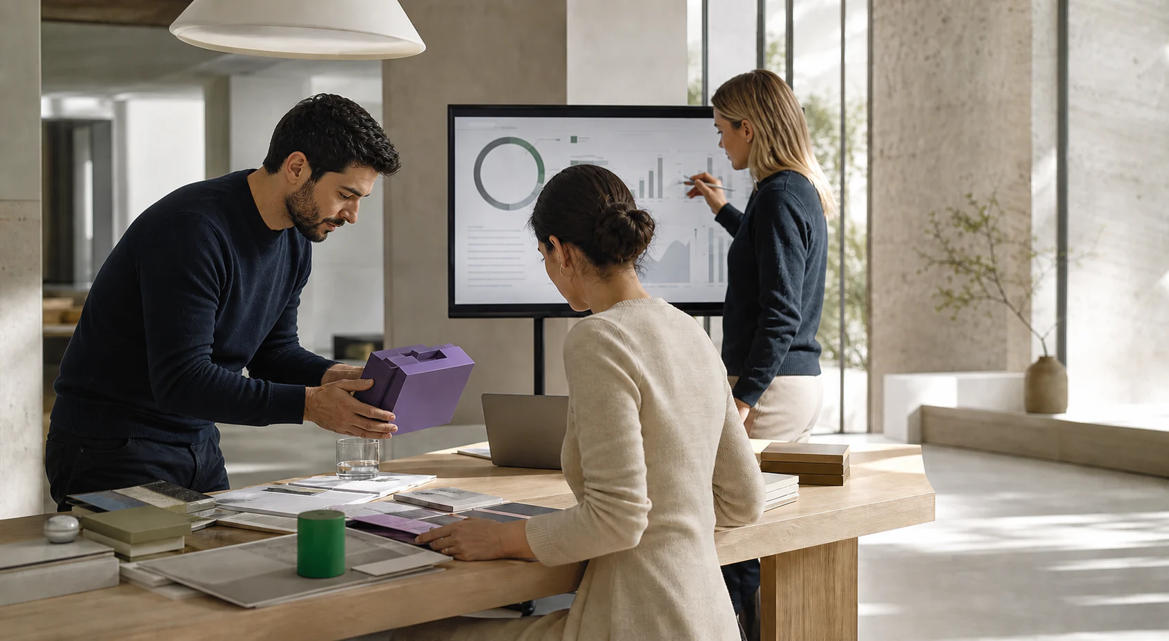 Equipo multidisciplinario implementando y midiendo soluciones de negocio